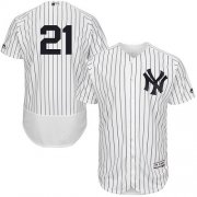 Wholesale Cheap Yankees #21 Paul O'Neill White Strip Flexbase Authentic Collection Stitched MLB Jersey