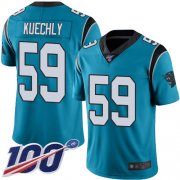 Wholesale Cheap Nike Panthers #59 Luke Kuechly Blue Men's Stitched NFL Limited Rush 100th Season Jersey
