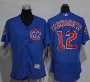 Wholesale Cheap Cubs #12 Kyle Schwarber Blue Flexbase Authentic Women's Stitched MLB Jersey