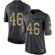 Wholesale Cheap Nike Dolphins #46 Noah Igbinoghene Black Men's Stitched NFL Limited 2016 Salute to Service Jersey