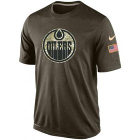 Wholesale Cheap Men\'s Edmonton Oilers Salute To Service Nike Dri-FIT T-Shirt
