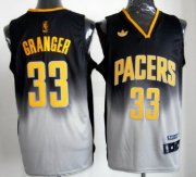 Wholesale Cheap Indiana Pacers #33 Danny Granger Black/Gray Fadeaway Fashion Jersey