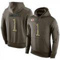 Wholesale Cheap NFL Men's Nike Kansas City Chiefs #1 Leon Sandcastle Stitched Green Olive Salute To Service KO Performance Hoodie