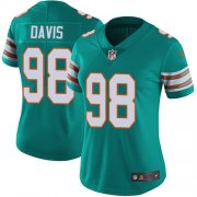 Wholesale Cheap Nike Dolphins #98 Raekwon Davis Aqua Green Alternate Women's Stitched NFL Vapor Untouchable Limited Jersey