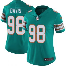 Wholesale Cheap Nike Dolphins #98 Raekwon Davis Aqua Green Alternate Women\'s Stitched NFL Vapor Untouchable Limited Jersey