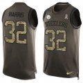 Wholesale Cheap Nike Steelers #32 Franco Harris Green Men's Stitched NFL Limited Salute To Service Tank Top Jersey