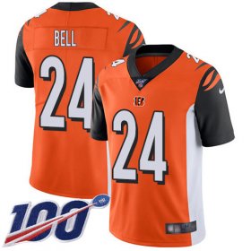 Wholesale Cheap Nike Bengals #24 Vonn Bell Orange Alternate Youth Stitched NFL 100th Season Vapor Untouchable Limited Jersey