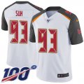 Wholesale Cheap Nike Buccaneers #93 Ndamukong Suh White Men's Stitched NFL 100th Season Vapor Untouchable Limited Jersey