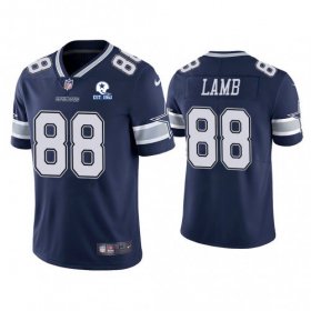 Wholesale Cheap Men\'s Dallas Cowboys #88 CeeDee Lamb 60th Anniversary Navy Vapor Untouchable Stitched NFL Nike Limited Jersey