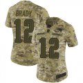 Wholesale Cheap Nike Patriots #12 Tom Brady Camo Women's Stitched NFL Limited 2018 Salute to Service Jersey