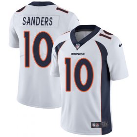 Wholesale Cheap Nike Broncos #10 Emmanuel Sanders White Men\'s Stitched NFL Vapor Untouchable Limited Jersey
