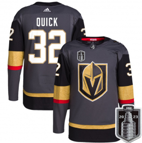 Wholesale Cheap Men\'s Vegas Golden Knights #32 Jonathan Quick Gray 2023 Stanley Cup Final Stitched Jersey
