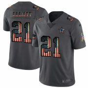 Wholesale Cheap Dallas Cowboys #21 Ezekiel Elliott Nike 2018 Salute to Service Retro USA Flag Limited NFL Jersey