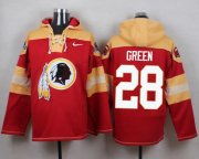 Wholesale Cheap Nike Redskins #28 Darrell Green Burgundy Red Player Pullover NFL Hoodie