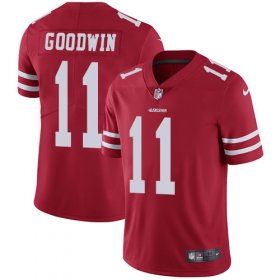 Wholesale Cheap Nike 49ers #11 Marquise Goodwin Red Team Color Youth Stitched NFL Vapor Untouchable Limited Jersey