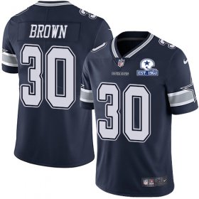 Wholesale Cheap Nike Cowboys #30 Anthony Brown Navy Blue Team Color Men\'s Stitched With Established In 1960 Patch NFL Vapor Untouchable Limited Jersey
