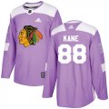 Wholesale Cheap Adidas Blackhawks #88 Patrick Kane Purple Authentic Fights Cancer Stitched Youth NHL Jersey