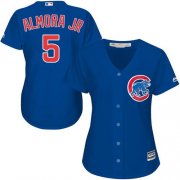 Wholesale Cheap Cubs #5 Albert Almora Jr. Blue Alternate Women's Stitched MLB Jersey