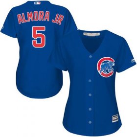 Wholesale Cheap Cubs #5 Albert Almora Jr. Blue Alternate Women\'s Stitched MLB Jersey
