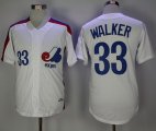 Wholesale Cheap Mitchell And Ness Expos #33 Larry Walker White Throwback Stitched MLB Jersey