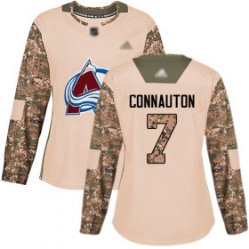 Wholesale Cheap Adidas Avalanche #7 Kevin Connauton Camo Authentic 2017 Veterans Day Women\'s Stitched NHL Jersey