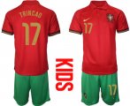 Wholesale Cheap 2021 European Cup Portugal home Youth 17 soccer jerseys