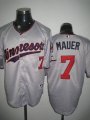 Wholesale Cheap Twins #7 Joe Mauer Stitched Grey MLB Jersey