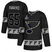Wholesale Cheap Adidas Blues #55 Colton Parayko Black Authentic Team Logo Fashion Stanley Cup Champions Stitched NHL Jersey
