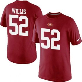 Wholesale Cheap Nike San Francisco 49ers #52 Patrick Willis Pride Name & Number NFL T-Shirt Red