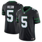 Cheap Men's New York Jets #5 Garrett Wilson Black 2024 F.U.S.E. Vapor Limited Football Stitched Jersey