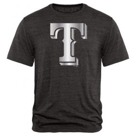 Wholesale Cheap Texas Rangers Fanatics Apparel Platinum Collection Tri-Blend T-Shirt Black