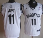 Wholesale Cheap Brooklyn Nets #11 Brook Lopez Revolution 30 Swingman White Jersey