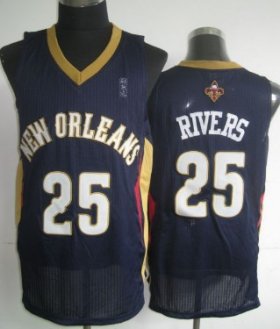 Wholesale Cheap New Orleans Pelicans #25 Austin Rivers Navy Blue Swingman Jersey