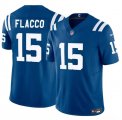 Cheap Men's Indianapolis Colts #15 Joe Flacco Blue 2024 F.U.S.E. Vapor Limited Football Stitched Jersey