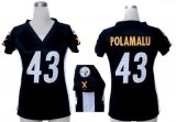 Wholesale Cheap Nike Steelers #43 Troy Polamalu Black Team Color Draft Him Name & Number Top Women's Stitched NFL Elite Jersey