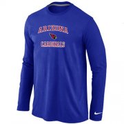 Wholesale Cheap Nike Arizona Cardinals Heart & Soul Long Sleeve T-Shirt Blue