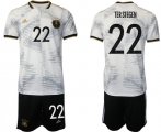 Cheap Men's Germany #22 Ter Stegen White Home Soccer Jersey Suit