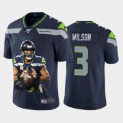 Cheap Seattle Seahawks #3 Russell Wilson Nike Team Hero 2 Vapor Limited NFL 100 Jersey Navy