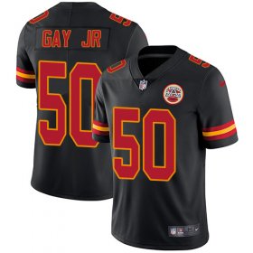 Wholesale Cheap Nike Chiefs #50 Willie Gay Jr. Black Men\'s Stitched NFL Limited Rush Jersey