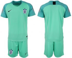 Wholesale Cheap England Blank Green Goalkeeper Soccer Country Jersey