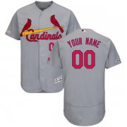 Wholesale Men's St. Louis Cardinals Custom Nike Gray Road Stitched MLB Flex Base Jersey