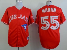 Wholesale Cheap Blue Jays #55 Russell Martin Red Canada Day Stitched MLB Jersey