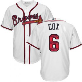 Wholesale Cheap Braves #6 Bobby Cox White Team Logo Fashion Stitched MLB Jersey