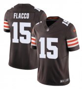 Cheap Men's Cleveland Browns #15 Joe Flacco Brown 2023 F.U.S.E. Vapor Limited Football Stitched Jersey