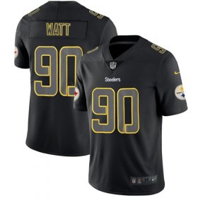 Wholesale Cheap Nike Steelers #90 T. J. Watt Black Men\'s Stitched NFL Limited Rush Impact Jersey
