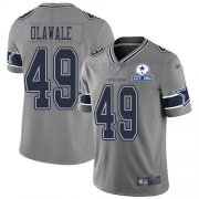 Wholesale Cheap Nike Cowboys #49 Jamize Olawale Gray Men's Stitched With Established In 1960 Patch NFL Limited Inverted Legend Jersey