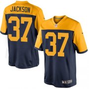 Wholesale Cheap Nike Packers #37 Josh Jackson Navy Blue Alternate Youth Stitched NFL New Limited Jersey