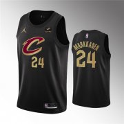 Wholesale Cheap Men's Cleveland Cavaliers #24 Lauri Markkanen Black Statement Edition Stitched Basketball Jersey