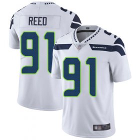 Wholesale Cheap Nike Seahawks #91 Jarran Reed White Men\'s Stitched NFL Vapor Untouchable Limited Jersey