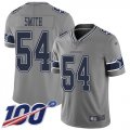 Wholesale Cheap Nike Cowboys #54 Jaylon Smith Gray Youth Stitched NFL Limited Inverted Legend 100th Season Jersey